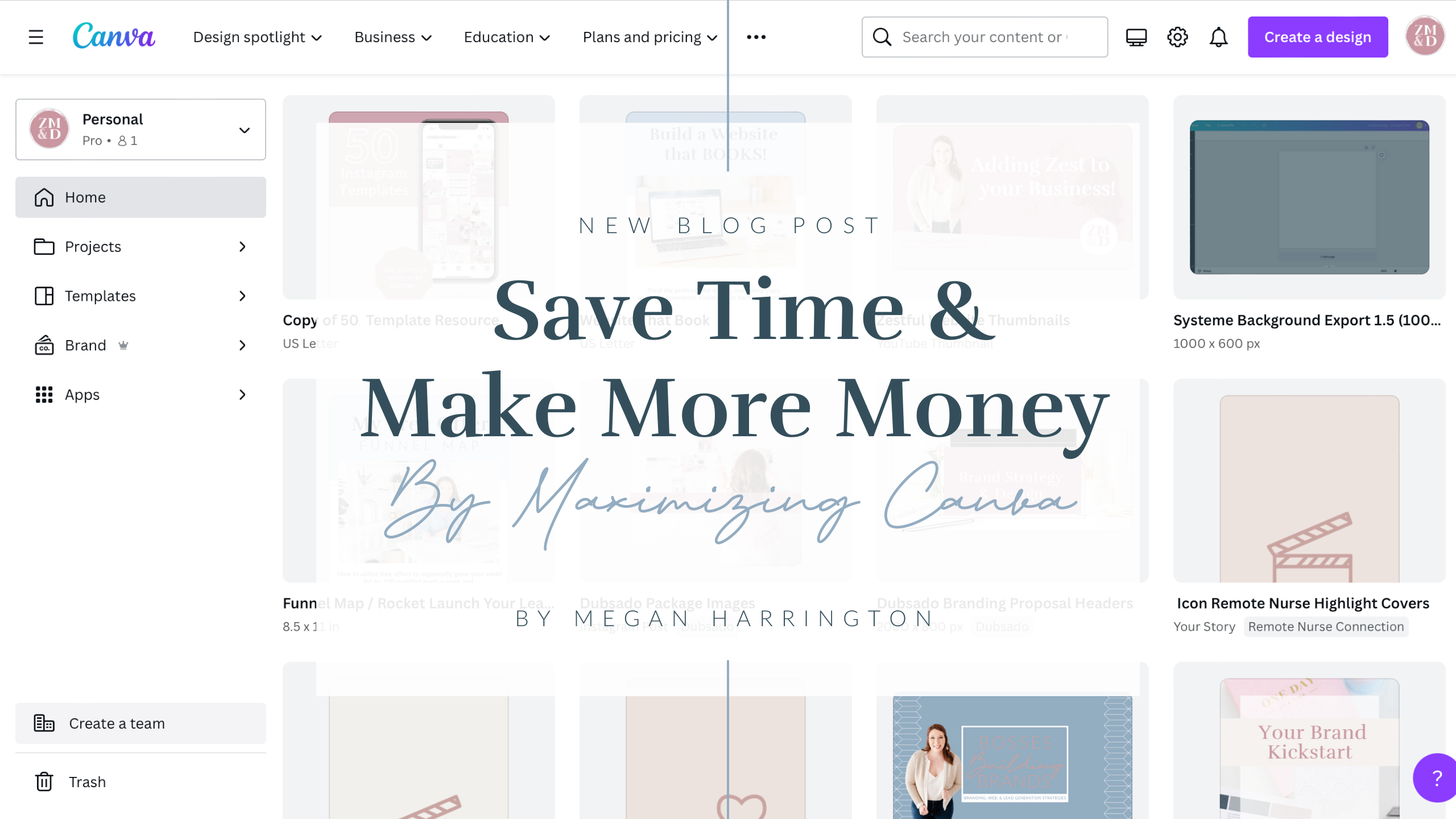 Save Time & Make More Money with Canva