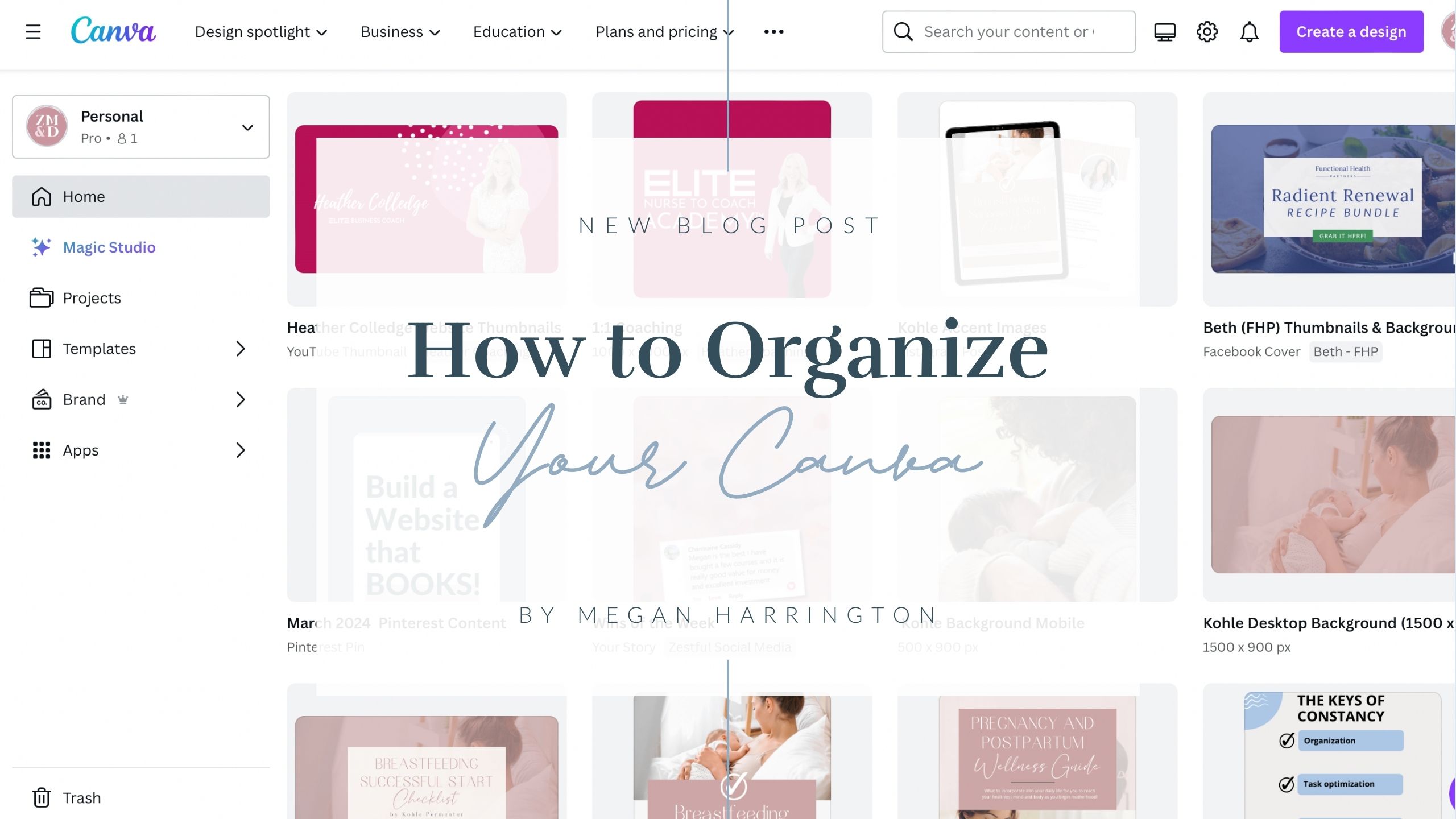 How to Organize Your Canva
