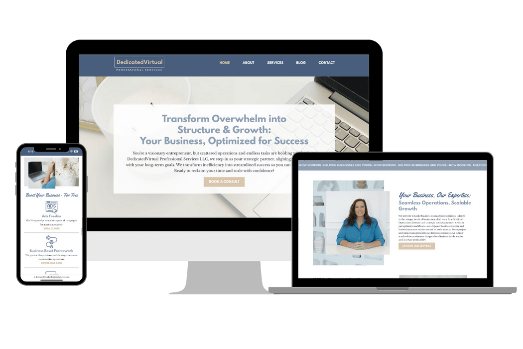 LaShall Website Mockup
